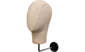 Resim Manken İstanbul Duvara Monte Bayan Kumaş Kaplı Kafa Mankeni 