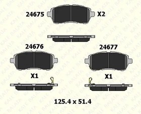 Resim Ford Fiesta 2008-2018 Ön Fren Balata Takım Kale Marka 2467516505 - ME8V5J2K021AB 