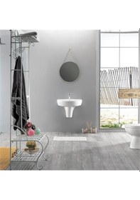 Resim Turkuaz Seramik Bella Banyo Lavabo 40 x 50 CM 