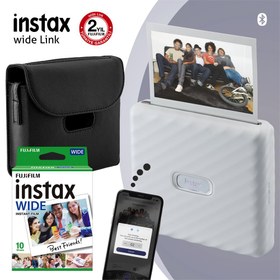 Resim Instax Wide Link Beyaz Akıllı Yazıcı ve Çantalı Hediye Seti 3 