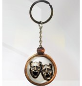 Resim Tiyatro Simgesi Ahşap Anahtarlık Tek Ebat 