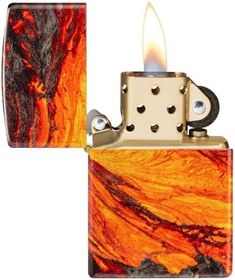 Resim ZIPPO Lava Flow Color 540° 60006590 Orijinal Çakmak Ateş 
