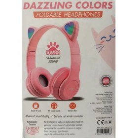 Resim Subzero SW88 Mikrofonlu Kulak Üstü Kulaklık(Pembe) 