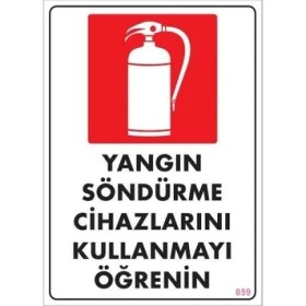 Resim Yangın Söndürme Tüpü Uyarı Levhası 25X35 KOD:859 