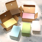 Resim 50 adet Boş Kraft Kağıt Kartlar, 89x52mm - İş Kartları, Teşekkür Notları, Etiketler, Kitap Ayracı ve Öğrenme Malzemeleri için Çok Amaçlı Yazı Yüzeyi 