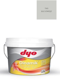 Resim Dyo Dinamik Silikonlu Silinebilir Ipek Mat Iç Cephe Duvar Boyası 7565 Buz Gümüşü 2,5 Lt 