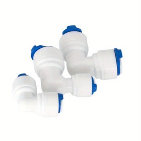 Resim 1/4" ve 3/8" İnç Hızlı Bağlantı Kol Adapterı - RO Akvaryumları için Dayanıklı Su Boru Bağlantısı, Filtre Sistemleri ve Filtreleme Yedek Parçaları için 