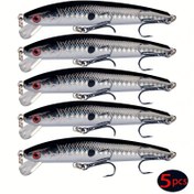 Resim 5 adet Yüzen Minnow Yemleri - Bass, Pike ve Daha Fazlası için Mükemmel - 8.5g Jerkbait Wobblers ve Swimbait Takımı 
