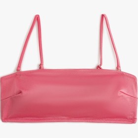 Resim Koton Simli Straplez Bikini Üstü Pedli Astarlı Çıkarılabilir Askı Detaylı Pembe 4sak10232mm Gül 
