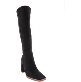 Resim Dgn 3273 Sivri Burun Kadin Topuklu Çizme 3273-2174-R1680 Siyah 