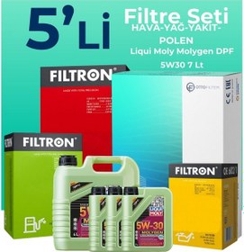 Resim Filtron Ford Connect 1.6 Dizel Filtre Bakım Seti Liqui Moly Motor Yağlı (2013-2018) 5 Li - 