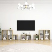 Resim Tdesigno Tdesıgno Idil Kitaplıklı Televizyon Sehpası - Ünitesi -kitaplık-meşe Beyaz 240 Cm 12 Raflı 