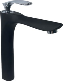 Resim Pure Royal Tezgah Üstü Çanak Lavabo Armatürü Krom - Siyah Akf-108 