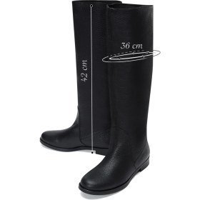 Resim Derimod Kadın Siyah Klasik Deri Çizme 24WFD1406FT 