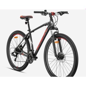 Resim Kron Xc 75 26" Jant Mekanik Disk 14 Kadro 21 Vites Md Dağ Bisikleti Mat Siyah Kırmızı 