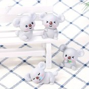 Resim 4 Adet Karışık Paket Sevimli Koala Figürleri - Dayanıklı Plastik/Reçine Mini Dekor, Eğlenceli Pozlar (Otururken, Yatarak, Diz Çökerken, Ayakta) DIY Terraryumlar, Peri Bahçeleri, Saksı Bitkileri & Ev Dekoru için - Elektrik Gerekmez, Koala Dekoru, Mikro Peyzaj Aksesuarları, Büyüleyici Hayvan Figürleri, Kaliteli Minyatürler 