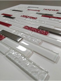 Resim MozaiKristaL Mutfak Tezgah Arası 15x73x4 Mm Kristal Mozaik ( 1 Koli = 1 M2 Fiyatıdır) 