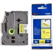 Resim Brother Tonersepeti Brother TZe-S621 9mm Sarı üzerine Siyah Güçlü Yapışkanlı Laminasyonlu Etiket 