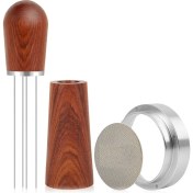 Resim Bueattuh 51MM Espresso Wdt Aracı Dozlama Hunisi ve Disk Ekran Seti Espresso Aksesuarları Kiti Barista Seti Kahve Iğnesi (Yurt Dışından) 