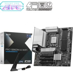 Resim Msı Pro B860M-A Wıfı Ddr5 8800MT/S 1xhdmı 1xdp 3xm.2 Matx 1851P (Intel Ultra Processors Serıes2) 