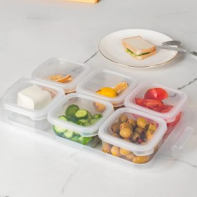 Resim Braventa Collection 2043 Tepsili Kahvaltılık Kapaklı Kahvaltılık 6 Bölmeli Sızdırmaz Kapaklı Bölmeli Şeffaf 