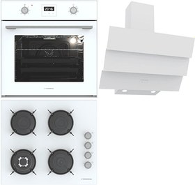 Resim Beyaz Ankastre Set (BO O64D5C W - BH P6194C W - CH S6532C WW) 