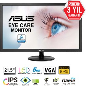 Resim ASUS 21.5" LED VP228DE 5MS 60Hz Gaming Monitör (1920 X 1080) 
