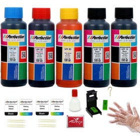 Resim Perfection Canon Uyumlu E3640 PG46 - CL56 Kartuş Mürekkep Dolum Seti Aparatlı 5X100 Gr. 