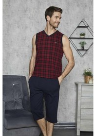 Resim Kly 7527 Erkek Sıfır Kol Kapri Takım 001 