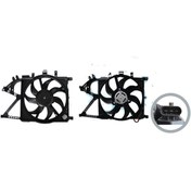 Resim Opel Corsa C Combo C Tigra 1.3 CDTI 1.4 1.7 CDTI 1.8 2000 Sonrası Fan Motoru Davlumbazlı 390 Mm 3 Fiş 7 Kanat 