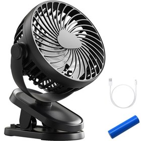 Resim Hainan Shenda Klipsli Ultra Sessiz Mini USB Fan - Siyah (Yurt Dışından) 