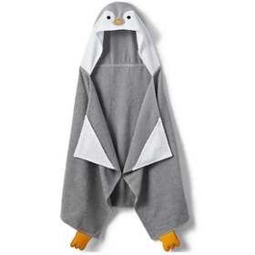 Resim Reyo Havlu Denizi Ev Tekstil Ürünleri Penguen Figürlü Havlu Panço standart beden 