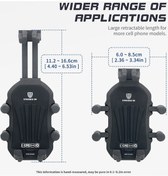 Resim Createtech Tutucu Tutucu Titreşim Telefon Tele Sönümleyici Önleyici Mufunye Motosiklet Motosiklet Hırsızlık Cep Wu Siyah 