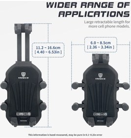 Resim Createtech Tutucu Tutucu Titreşim Telefon Tele Sönümleyici Önleyici Mufunye Motosiklet Motosiklet Hırsızlık Cep Wu Siyah 