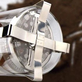 Resim Eco Lounge Ahşap Detaylı 350 ml Cam French Press 