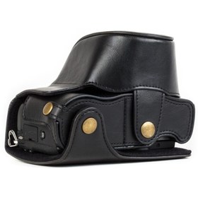 Resim MegaGear Panasonic Lumix Dmc-gx80, Gx85 Suni Deri Fotoğraf Makinesi Kılıfı 