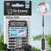 Resim Globalbloom Emma Marka Yüksek Verimli Diş İpi Çubukları Fs001rr Siyah 100 Adet 