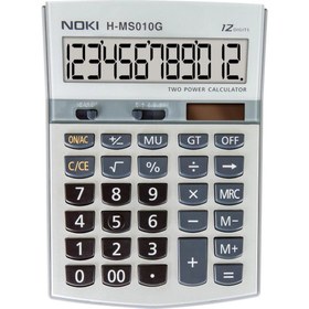 Resim Noki Hesap Makinası 12 Hane Masa Üstü H-Ms010 Gri 