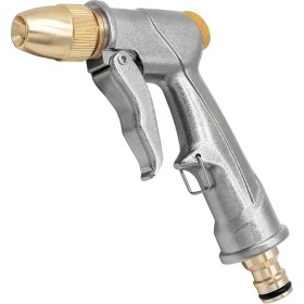 Resim Bahçe El Duşu, Yüksek Basınçlı Bahçe Duşu/bahçe Püskürtme Tabancası, %100 Metal, Ayarlanabilir Su Akışı, Araç Yıkama, Temizlik Işleri ve Bahçe Sulama Için 