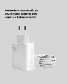 Resim 67 Watt Turbo Destekli Şarj Cihazı Honor 50 70 90 Uyumlu 