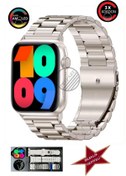 Resim Watch 9 SuperHD Amoled Akıllı Saat Çelik Kordon +2 Kordon ve Bileklik Hediyeli Sağlık Spor Takibi 