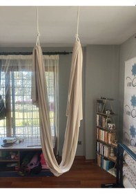 Resim Yoga Hamak Seti-kum Beji Krem Geniş En 260cm Kadar Esneyebilme Ce Sertifikalı Ürünler Bej 
