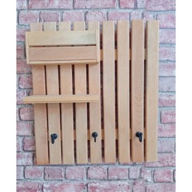 Resim Gudywood Masif Ahşap Duvar Askılığı Anahtarlı Askılık Dekoratif 