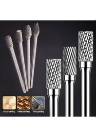 Resim Zcjb Janedreams 10 Cm Uzunluk Çift Oluklu Tungsten Karbür Döner Dosyaları Kesici Dosyaları Ağaç İşleme Oyma Gravür Parlatma Araçları-72091 