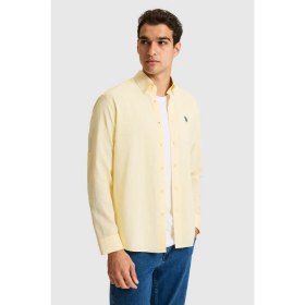 Resim U.s. Polo Assn. Erkek Açık Sarı Gömlek Basic 50324660-VR004 