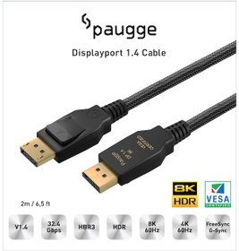 Resim Paugge Vesa Sertifikalı 2M Displayport 1.4 Kablo Entdp1420 