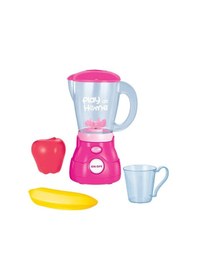 Resim Işıklı Aksesuarlı Gerçekçi Hareketli Blender Pembe Meyveli Oyuncak Pilli Kız Oyuncak Mutfak Seti 