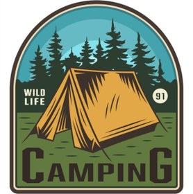 Resim Hobi Butik Adventure Camping Offroad Kamp Çadır Sticker Off Road 13 X 11,5 Cm 