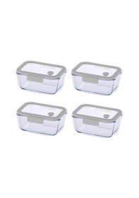 Resim Neoflam Fika Glace Gri Vakumlu 4 Parça Saklama Kabı 800 Ml 