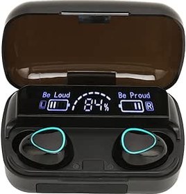 Resim KKPLZZ Bluetooth Kulakiçi Gürültü IPX7 Su Geçirmez Stereo Bas Spor Sürüş için Şarj Kılıf ile Kablosuz Kulaklık 